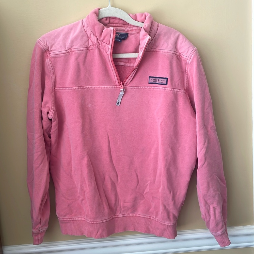 Vineyard Vines small pink quarter zip